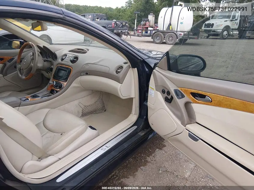 2003 Mercedes-Benz Sl 500 VIN: WDBSK75F73F022991 Lot: 45316265