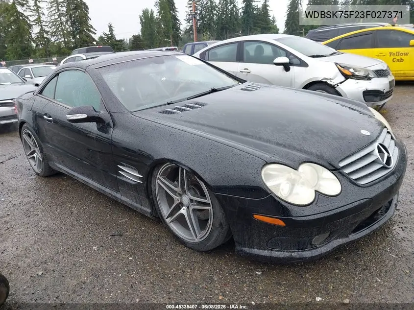 2003 Mercedes-Benz Sl 500 VIN: WDBSK75F23F027371 Lot: 45335407