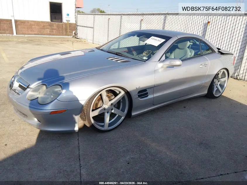 2004 Mercedes-Benz Sl 500 VIN: WDBSK75F64F082732 Lot: 44946261