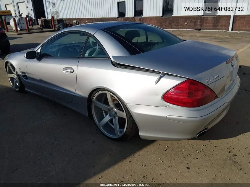 2004 Mercedes-Benz Sl 500 VIN: WDBSK75F64F082732 Lot: 44946261