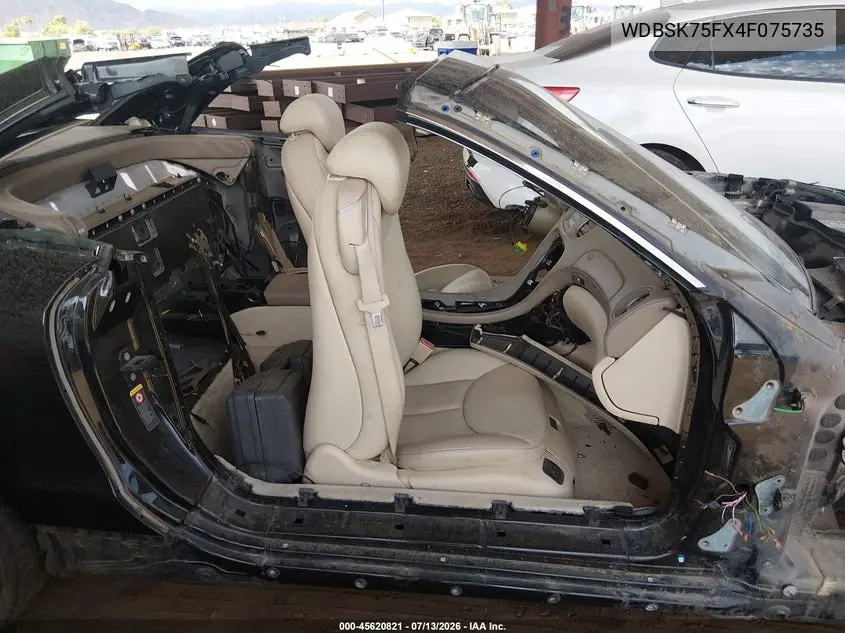 2004 Mercedes-Benz Sl 500 VIN: WDBSK75FX4F075735 Lot: 45620821