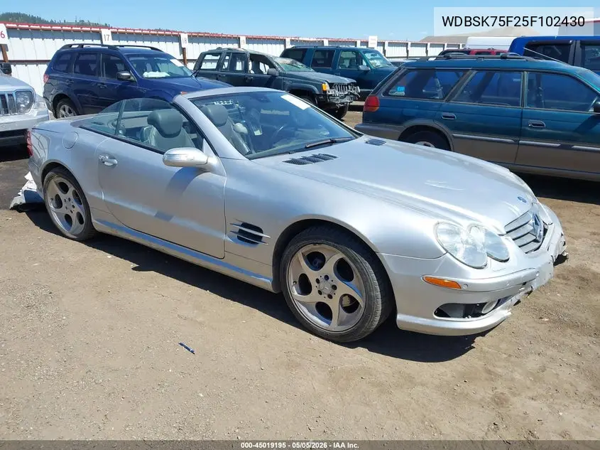 2005 Mercedes-Benz Sl 500 VIN: WDBSK75F25F102430 Lot: 45019195