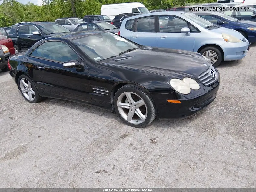 2005 Mercedes-Benz Sl 500 VIN: WDBSK75F95F093757 Lot: 45146733