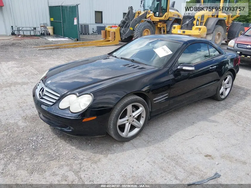 2005 Mercedes-Benz Sl 500 VIN: WDBSK75F95F093757 Lot: 45146733