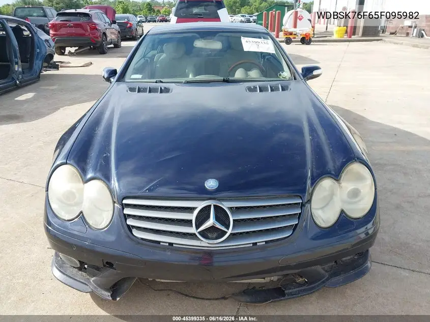 2005 Mercedes-Benz Sl 600 VIN: WDBSK76F65F095982 Lot: 45399335