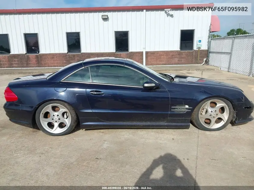 2005 Mercedes-Benz Sl 600 VIN: WDBSK76F65F095982 Lot: 45399335