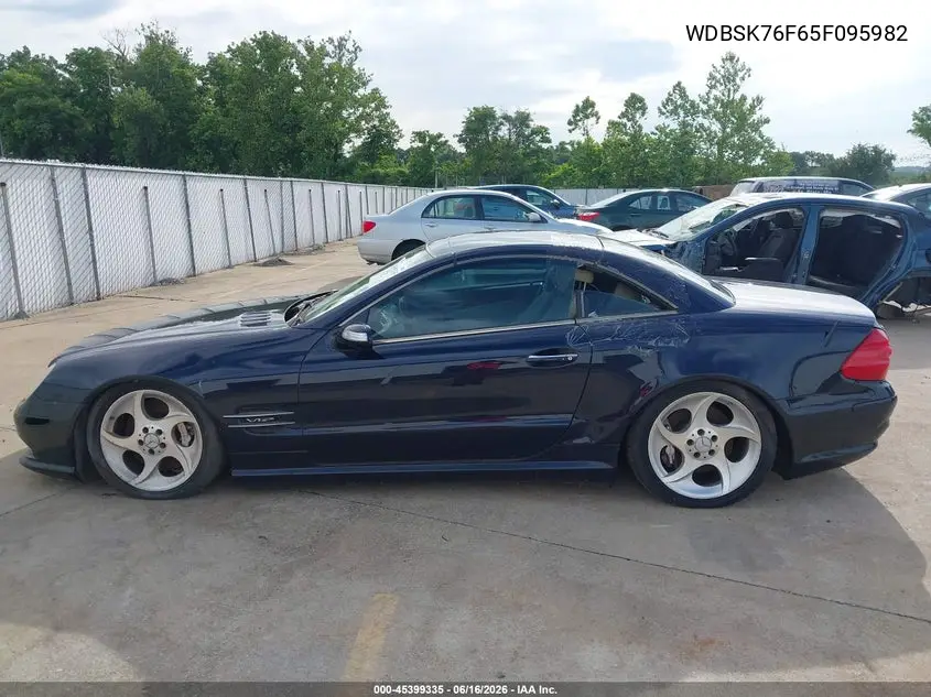 2005 Mercedes-Benz Sl 600 VIN: WDBSK76F65F095982 Lot: 45399335