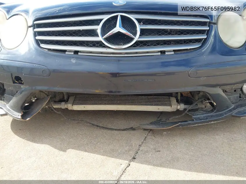 2005 Mercedes-Benz Sl 600 VIN: WDBSK76F65F095982 Lot: 45399335