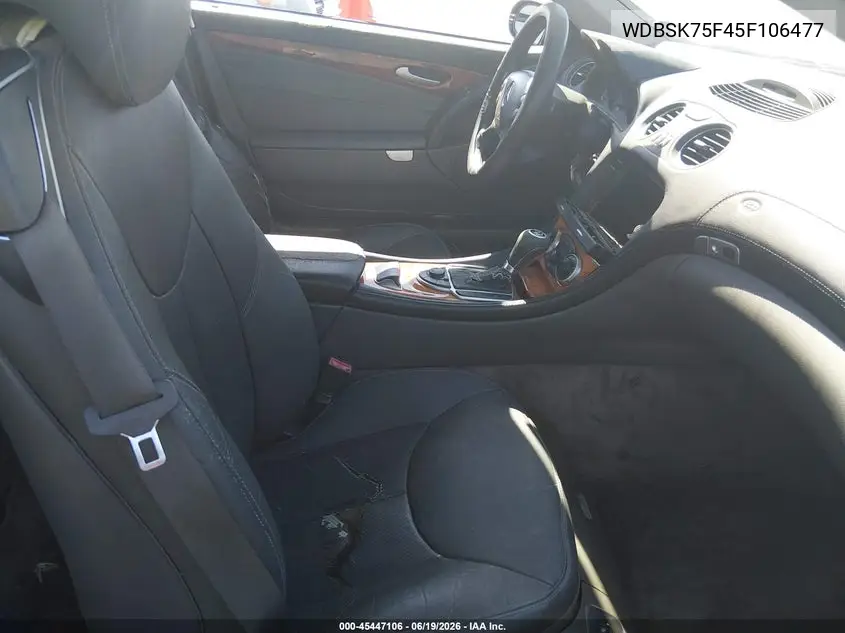 2005 Mercedes-Benz Sl 500 VIN: WDBSK75F45F106477 Lot: 45447106