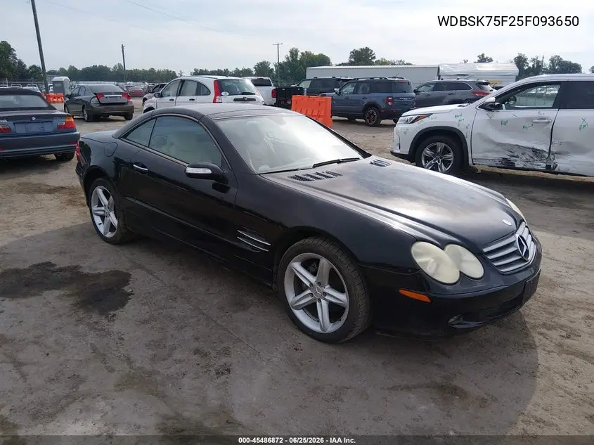 2005 Mercedes-Benz Sl 500 VIN: WDBSK75F25F093650 Lot: 45486872