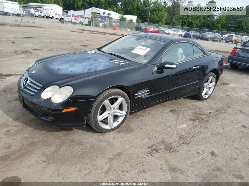 2005 Mercedes-Benz Sl 500 VIN: WDBSK75F25F093650 Lot: 45486872