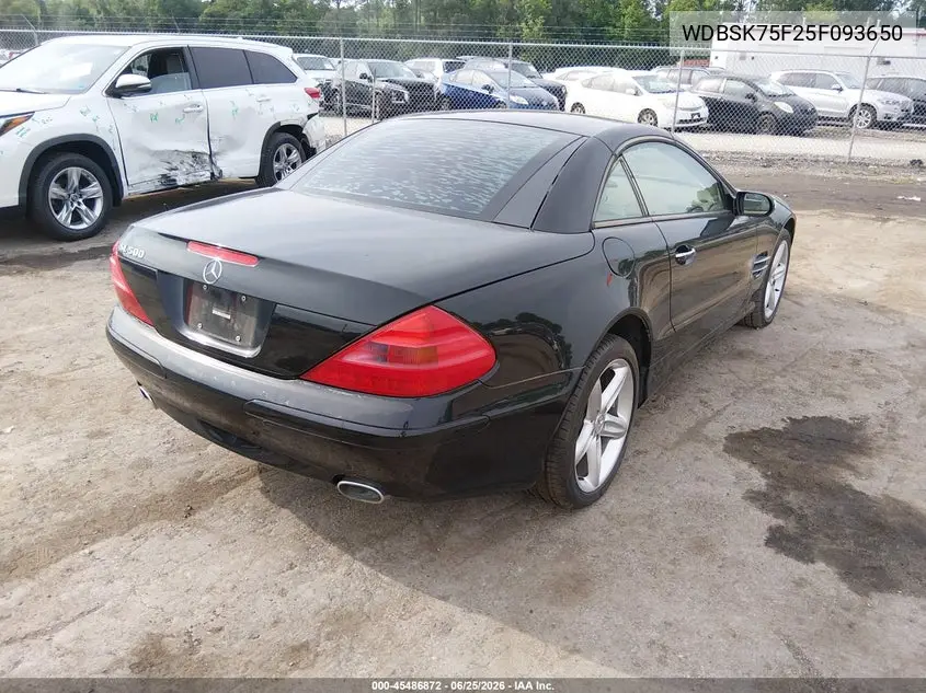 2005 Mercedes-Benz Sl 500 VIN: WDBSK75F25F093650 Lot: 45486872