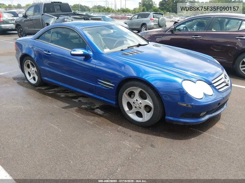 2005 Mercedes-Benz Sl 500 VIN: WDBSK75F35F090157 Lot: 45639089