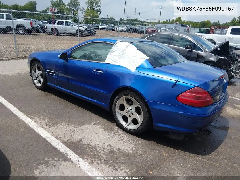2005 Mercedes-Benz Sl 500 VIN: WDBSK75F35F090157 Lot: 45639089