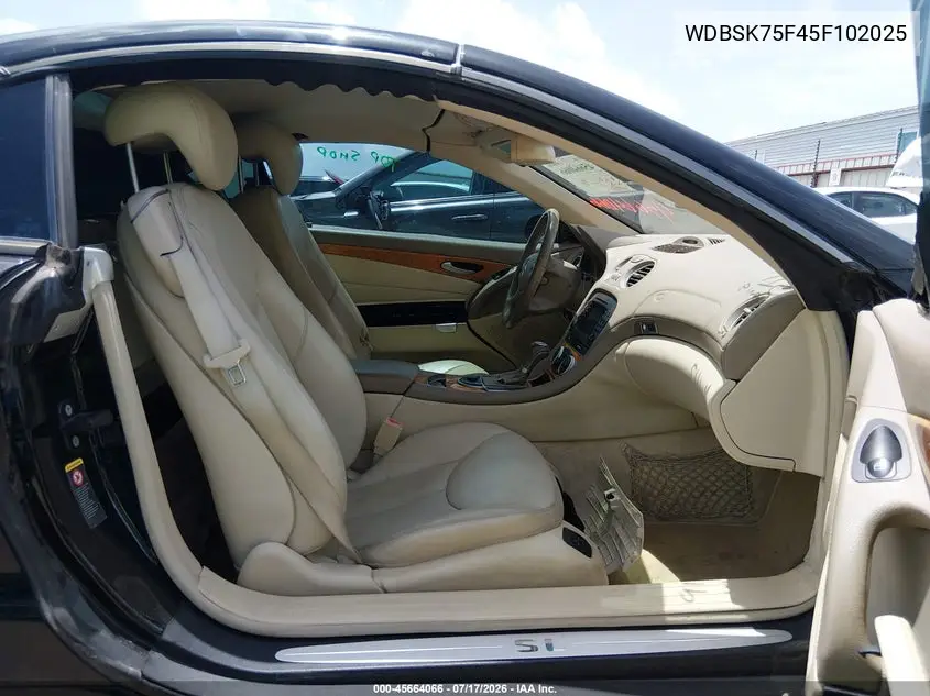 2005 Mercedes-Benz Sl 500 VIN: WDBSK75F45F102025 Lot: 45664066