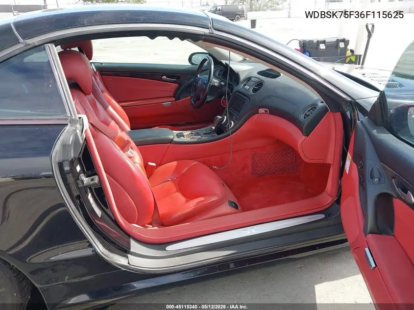 2006 Mercedes-Benz Sl 500 VIN: WDBSK75F36F115625 Lot: 45115340