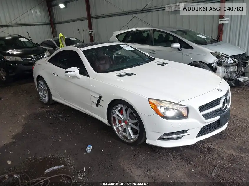 2016 Mercedes-Benz Sl 400 VIN: WDDJK6FA5GF040783 Lot: 45418502