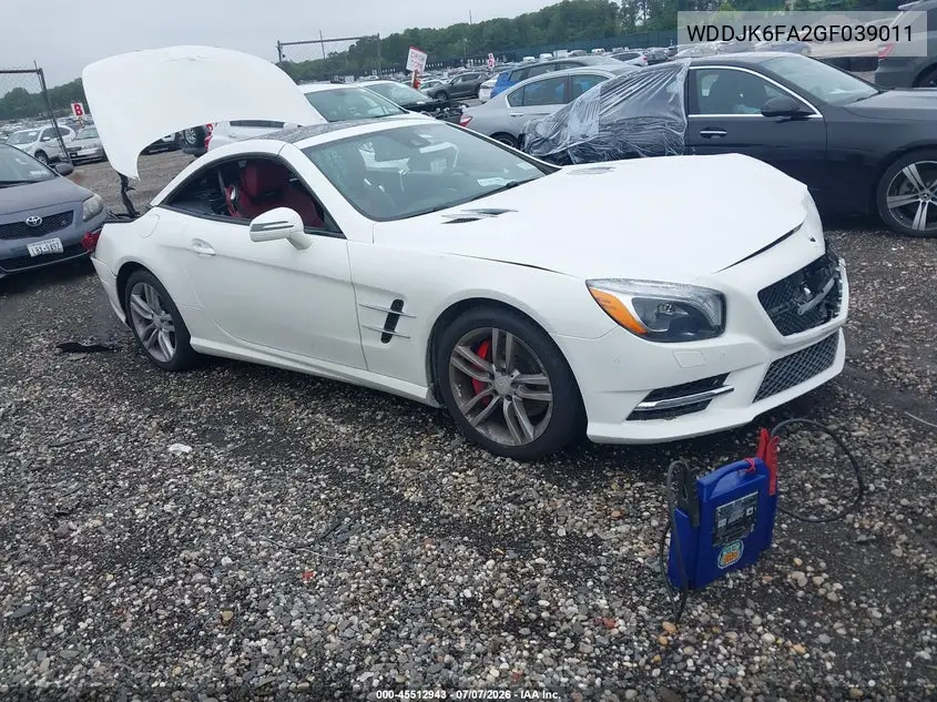 2016 Mercedes-Benz Sl 400 VIN: WDDJK6FA2GF039011 Lot: 45512943