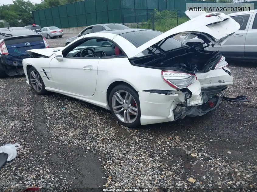 2016 Mercedes-Benz Sl 400 VIN: WDDJK6FA2GF039011 Lot: 45512943