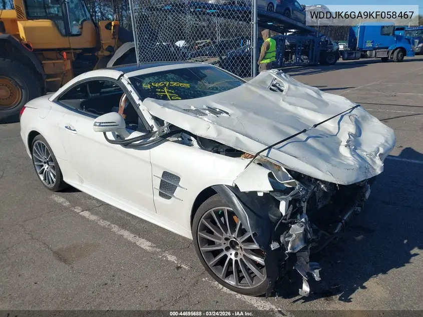 2019 Mercedes-Benz Sl 450 VIN: WDDJK6GA9KF058467 Lot: 44695688