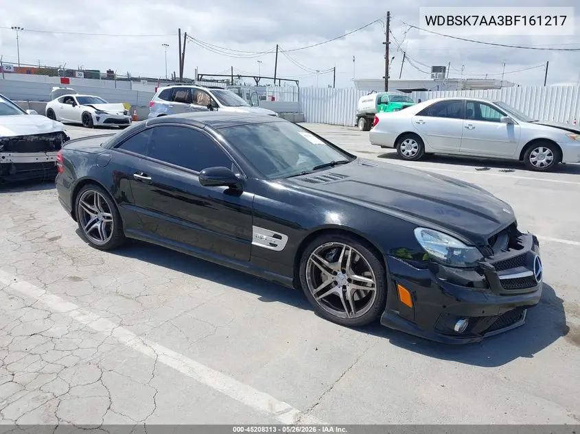 2011 Mercedes-Benz Sl 63 Amg VIN: WDBSK7AA3BF161217 Lot: 45208313
