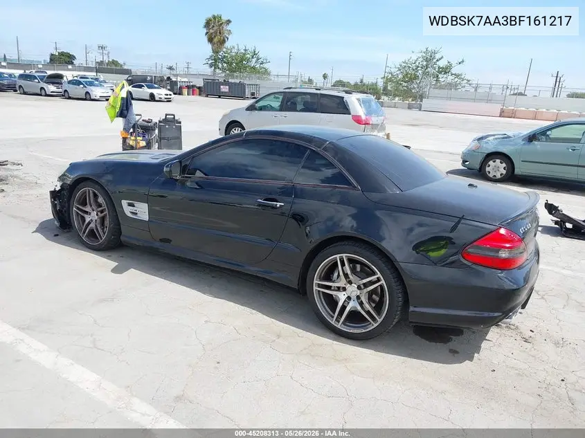 2011 Mercedes-Benz Sl 63 Amg VIN: WDBSK7AA3BF161217 Lot: 45208313