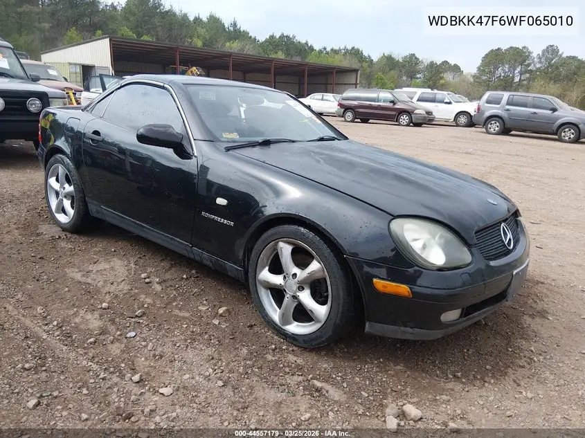 1998 Mercedes-Benz Slk 230 VIN: WDBKK47F6WF065010 Lot: 44557179