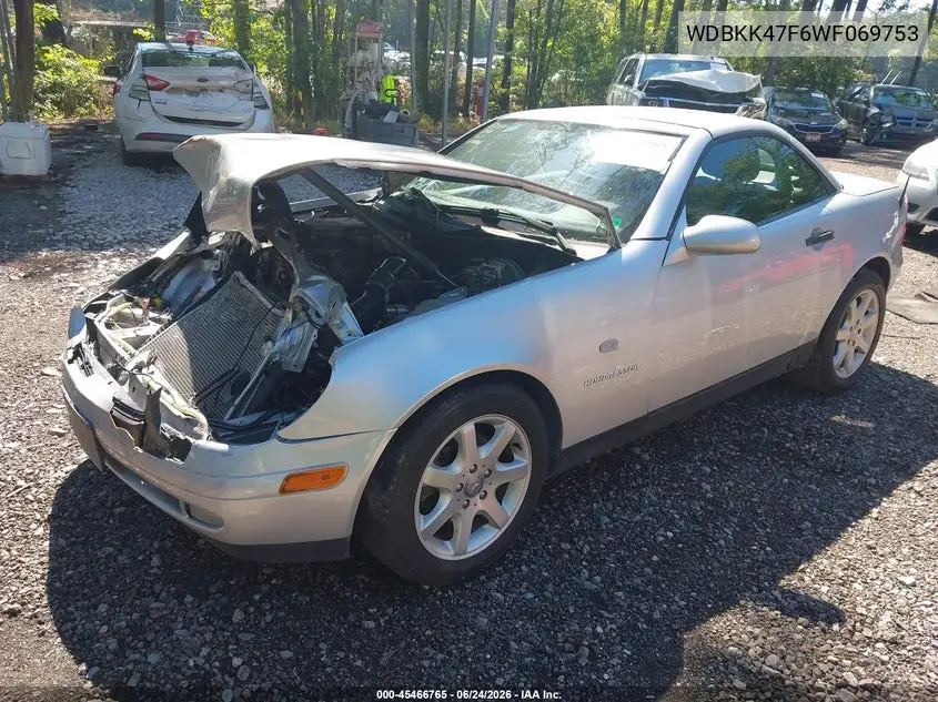 1998 Mercedes-Benz Slk 230 VIN: WDBKK47F6WF069753 Lot: 45466765
