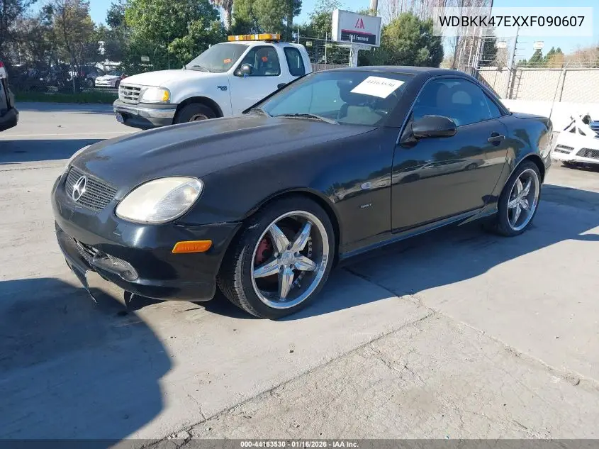 1999 Mercedes-Benz Slk 230 Kompressor VIN: WDBKK47FXXF090607 Lot: 44163530