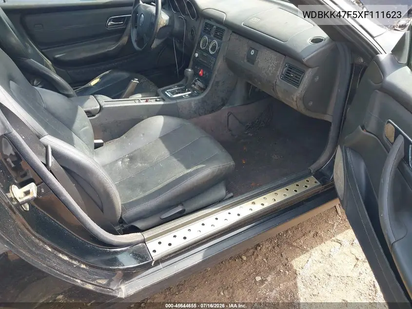 1999 Mercedes-Benz Slk 230 Kompressor VIN: WDBKK47F5XF111623 Lot: 45644655
