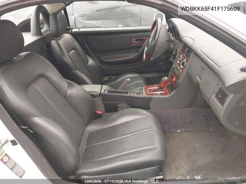 2001 Mercedes-Benz Slk 320 320 VIN: WDBKK65F41F175609 Lot: 12653606
