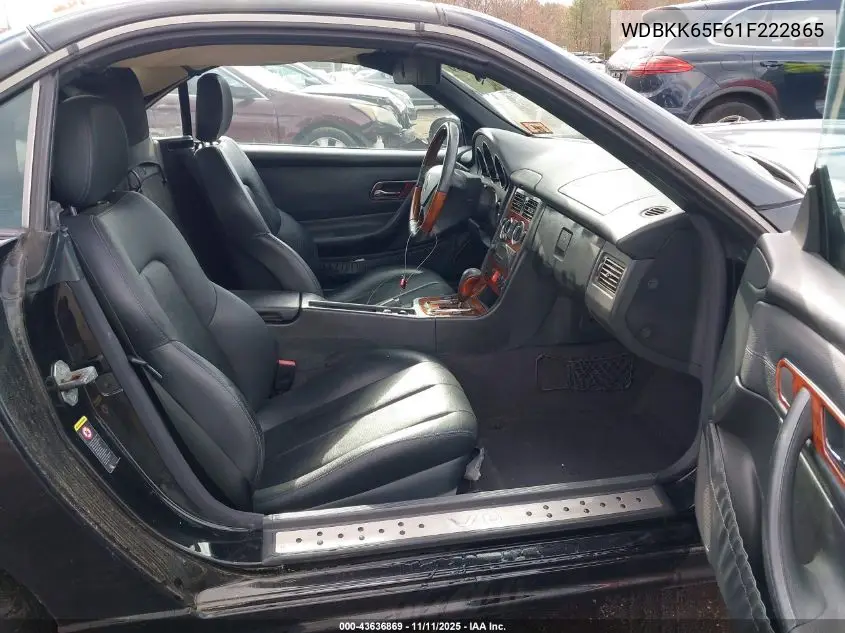 2001 Mercedes-Benz Slk 320 VIN: WDBKK65F61F222865 Lot: 43636869