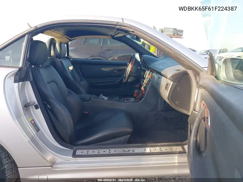 2001 Mercedes-Benz Slk 320 VIN: WDBKK65F61F224387 Lot: 45265751