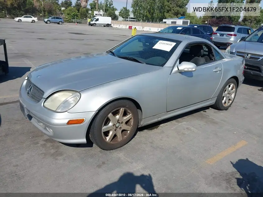 2001 Mercedes-Benz Slk 320 VIN: WDBKK65FX1F204479 Lot: 45415810