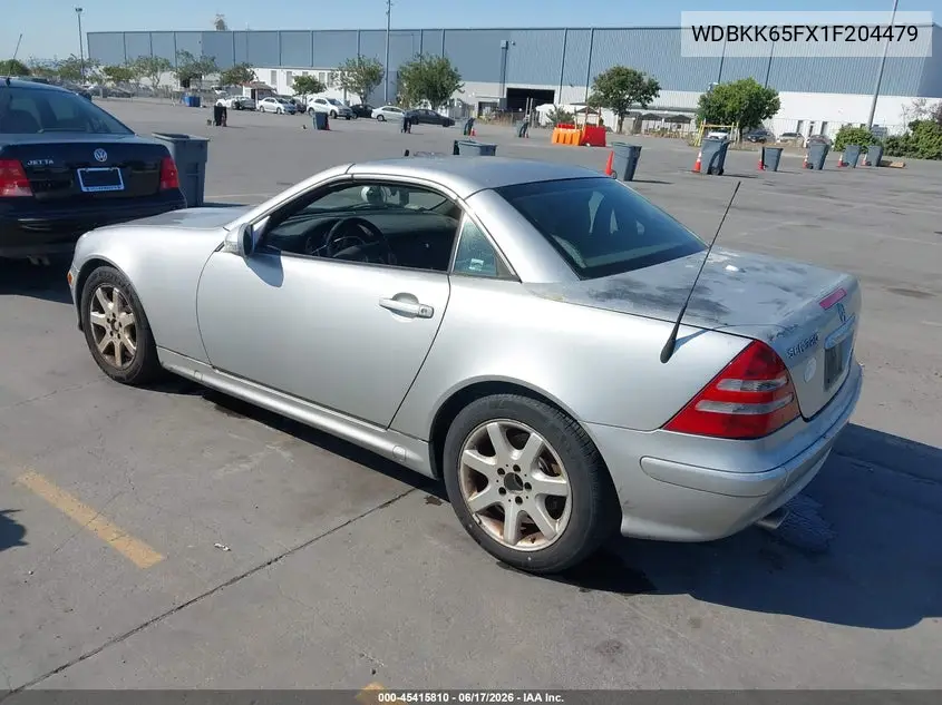 2001 Mercedes-Benz Slk 320 VIN: WDBKK65FX1F204479 Lot: 45415810