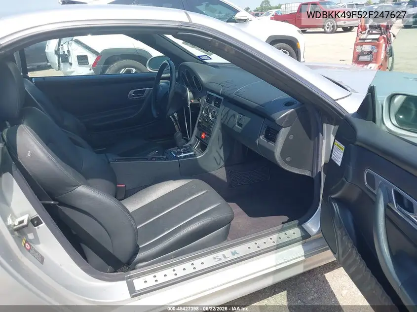 2002 Mercedes-Benz Slk 230 Kompressor VIN: WDBKK49F52F247627 Lot: 45427398