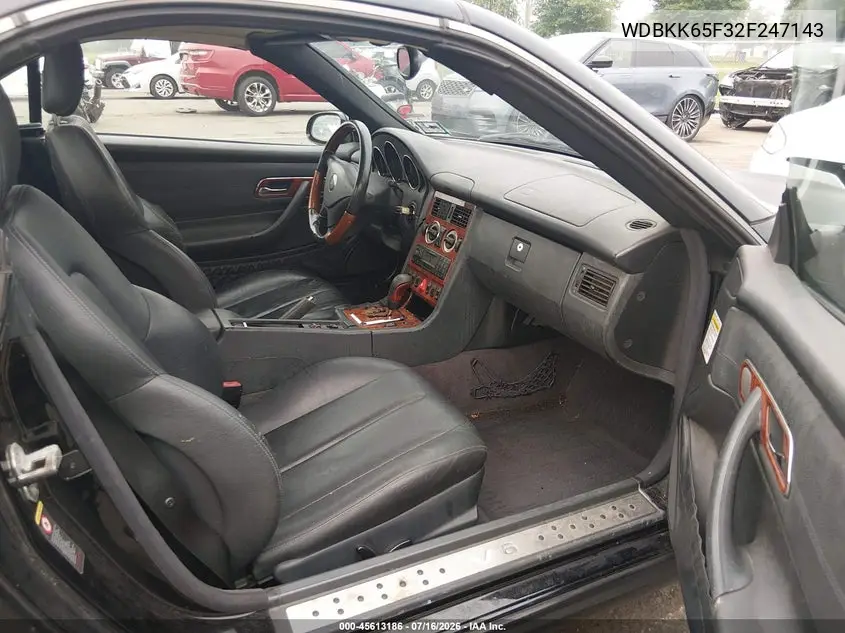 2002 Mercedes-Benz Slk 320 VIN: WDBKK65F32F247143 Lot: 45613186
