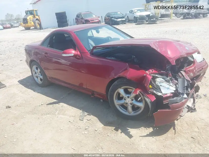 2003 Mercedes-Benz Slk 320 VIN: WDBKK65F73F285542 Lot: 45147298