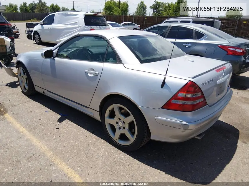 2003 Mercedes-Benz Slk 320 VIN: WDBKK65F13F284225 Lot: 45316894