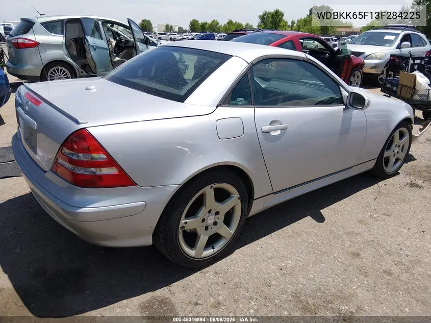2003 Mercedes-Benz Slk 320 VIN: WDBKK65F13F284225 Lot: 45316894