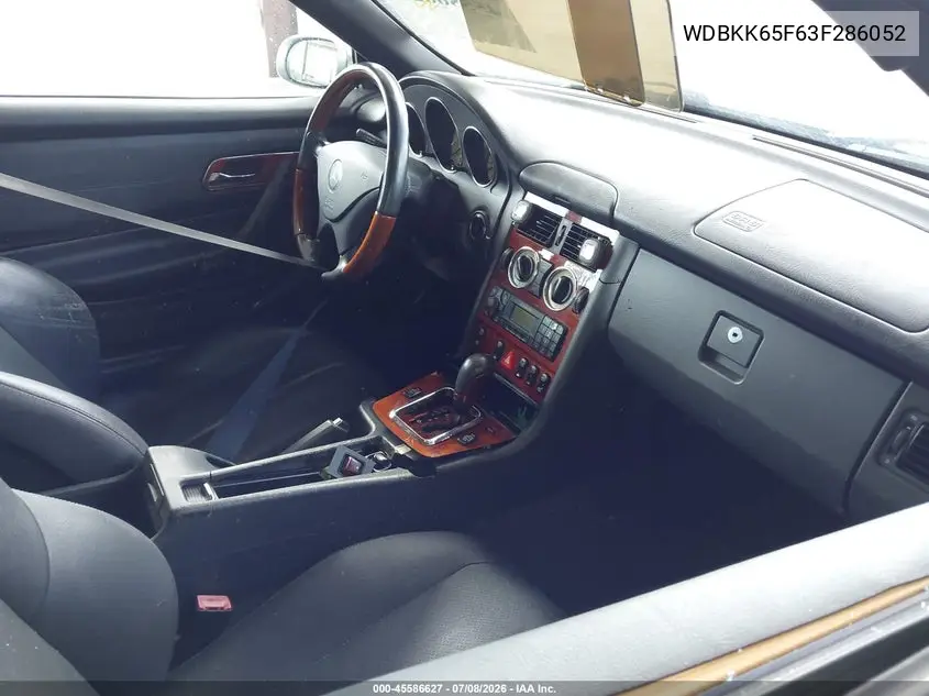 2003 Mercedes-Benz Slk 320 VIN: WDBKK65F63F286052 Lot: 45586627