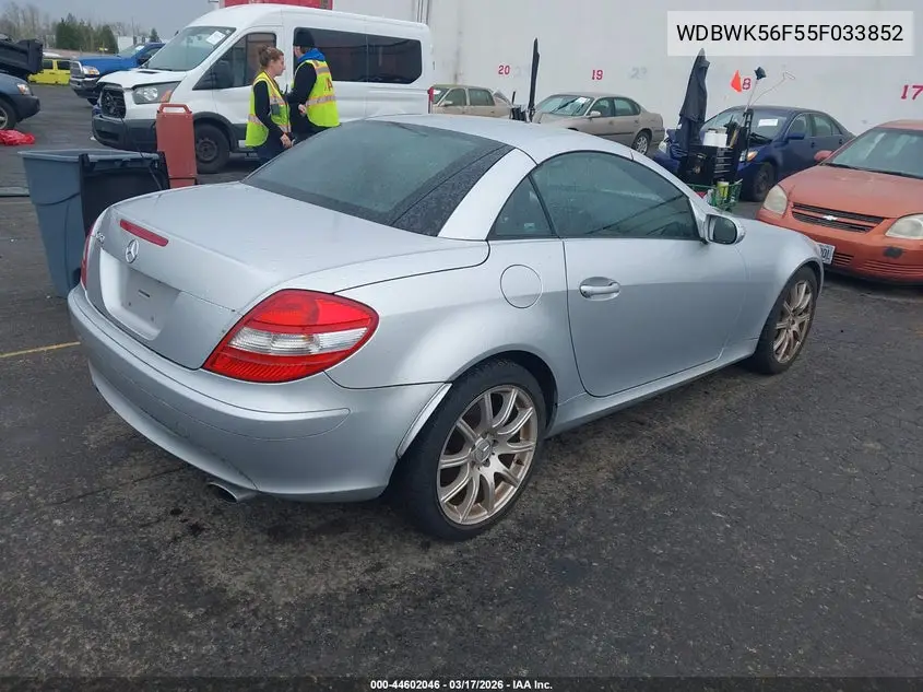 2005 Mercedes-Benz Slk 350 VIN: WDBWK56F55F033852 Lot: 44602046