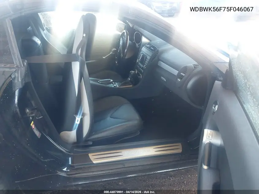 2005 Mercedes-Benz Slk 350 VIN: WDBWK56F75F046067 Lot: 44870991