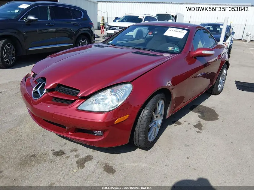 2005 Mercedes-Benz Slk 350 VIN: WDBWK56F35F053842 Lot: 45226495