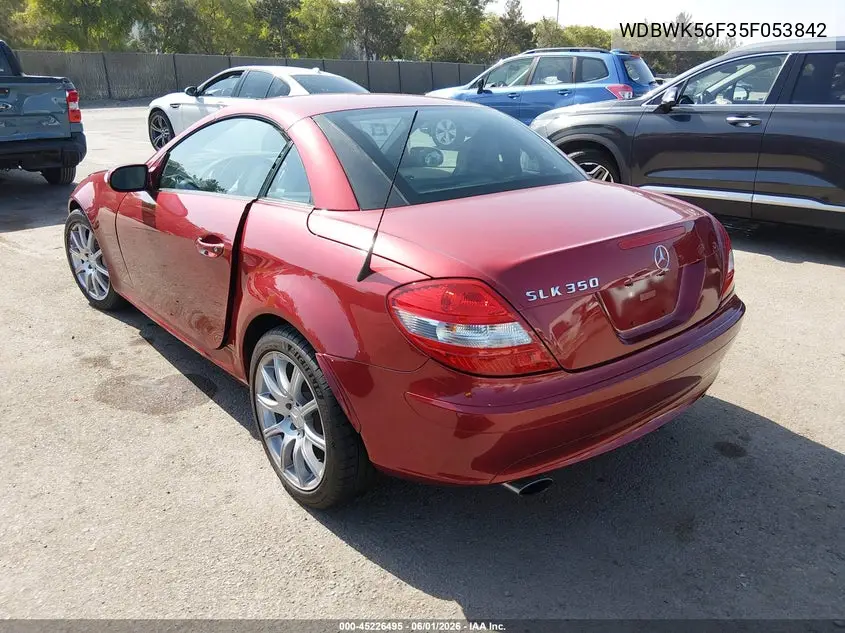 2005 Mercedes-Benz Slk 350 VIN: WDBWK56F35F053842 Lot: 45226495