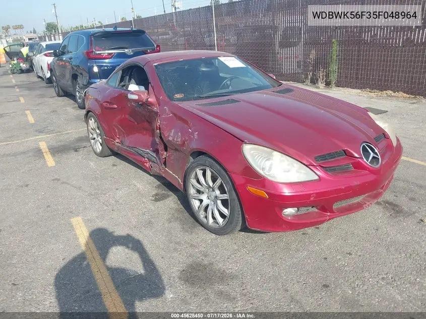 2005 Mercedes-Benz Slk 350 VIN: WDBWK56F35F048964 Lot: 45628450