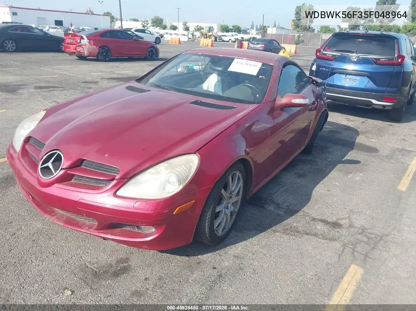 2005 Mercedes-Benz Slk 350 VIN: WDBWK56F35F048964 Lot: 45628450