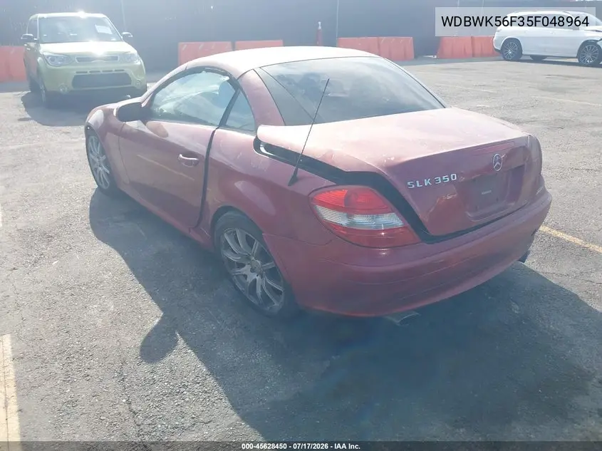 2005 Mercedes-Benz Slk 350 VIN: WDBWK56F35F048964 Lot: 45628450