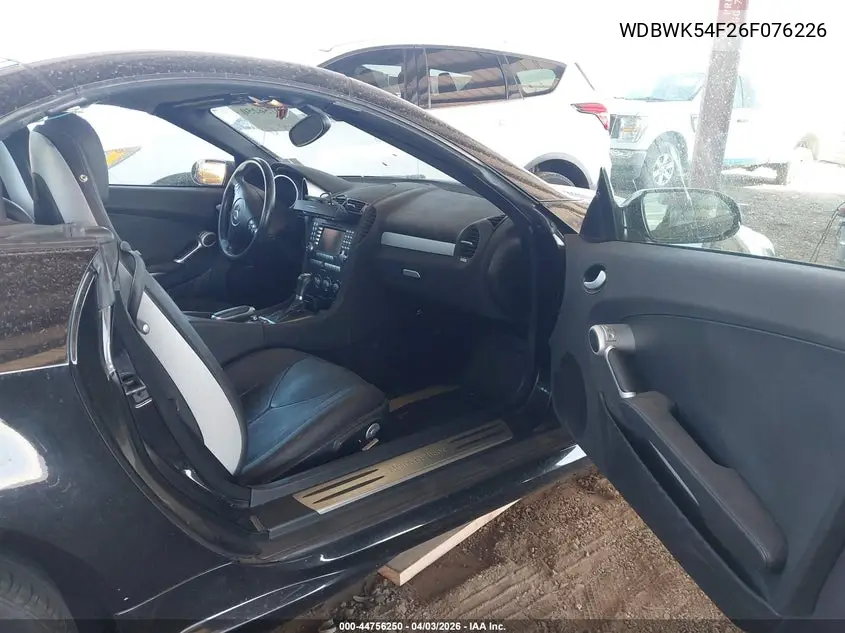 2006 Mercedes-Benz Slk 280 VIN: WDBWK54F26F076226 Lot: 44756250