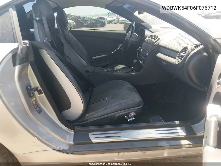2006 Mercedes-Benz Slk 280 VIN: WDBWK54F06F076712 Lot: 45552555